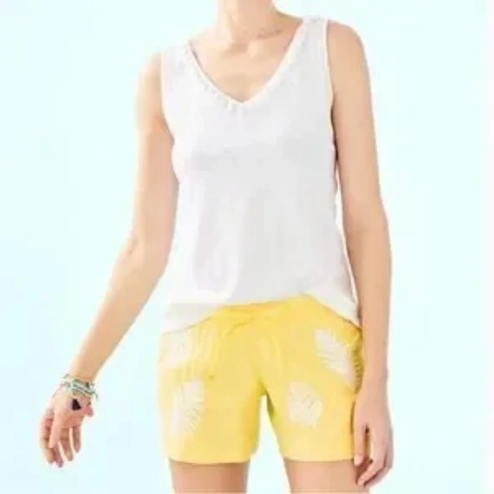 Lilly Pulitzer Katia Embroidered Short‎ Watch Hill Yellow